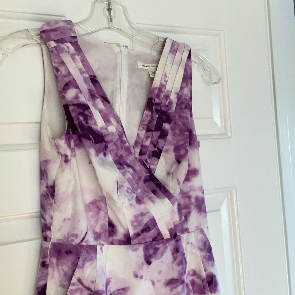 Banana Republic Purple and White Sheath Dress V-Neck Sleeveless - Picture 2 of 9